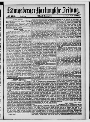 Königsberger Hartungsche Zeitung vom 25.08.1887