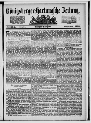 Königsberger Hartungsche Zeitung vom 28.08.1887