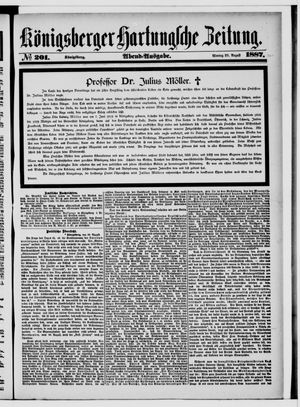 Königsberger Hartungsche Zeitung vom 29.08.1887