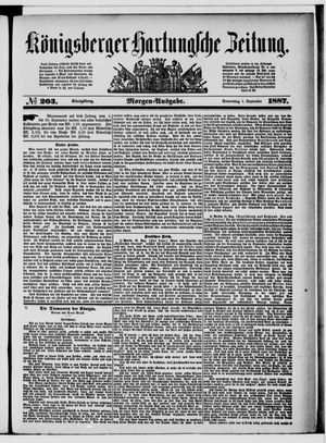 Königsberger Hartungsche Zeitung on Sep 1, 1887