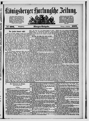 Königsberger Hartungsche Zeitung vom 04.09.1887