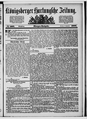 Königsberger Hartungsche Zeitung vom 06.09.1887