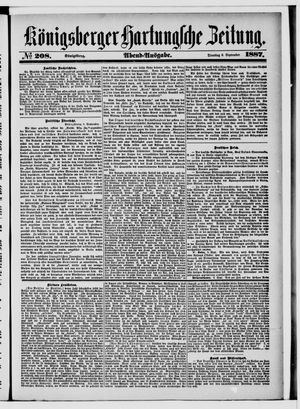 Königsberger Hartungsche Zeitung vom 06.09.1887