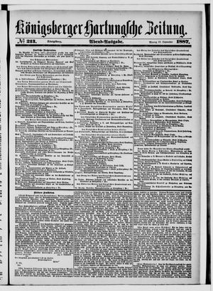Königsberger Hartungsche Zeitung vom 12.09.1887