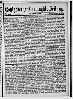Königsberger Hartungsche Zeitung vom 14.09.1887