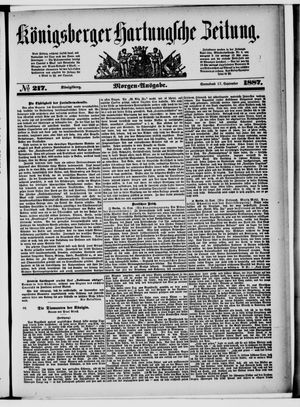 Königsberger Hartungsche Zeitung vom 17.09.1887