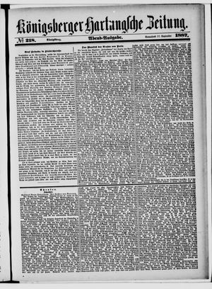 Königsberger Hartungsche Zeitung vom 17.09.1887