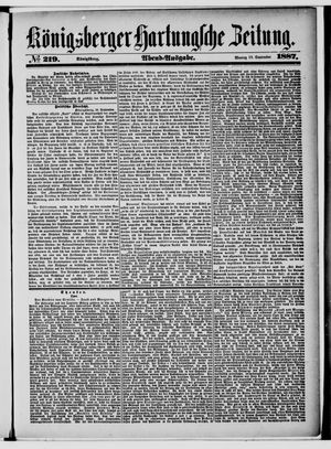 Königsberger Hartungsche Zeitung vom 19.09.1887