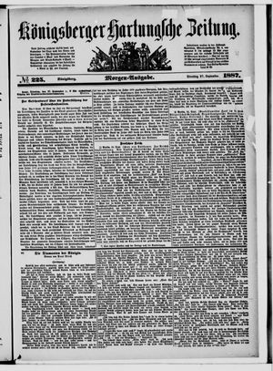 Königsberger Hartungsche Zeitung vom 27.09.1887