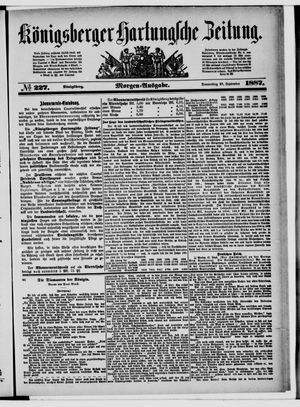 Königsberger Hartungsche Zeitung vom 29.09.1887