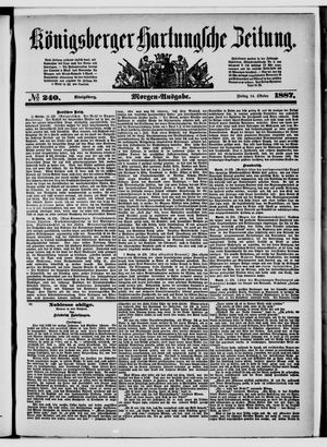 Königsberger Hartungsche Zeitung vom 14.10.1887
