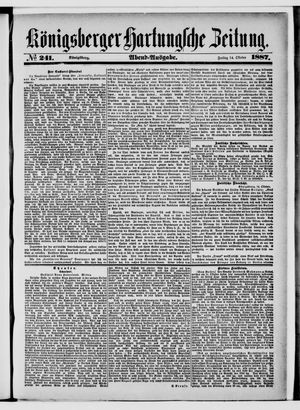 Königsberger Hartungsche Zeitung vom 14.10.1887
