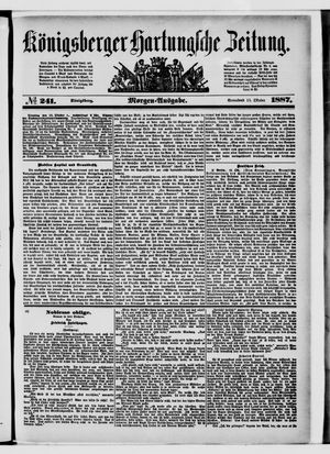 Königsberger Hartungsche Zeitung vom 15.10.1887