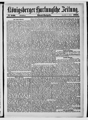 Königsberger Hartungsche Zeitung vom 15.10.1887