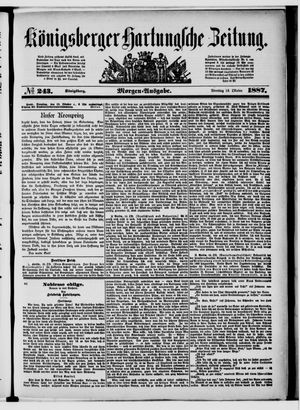 Königsberger Hartungsche Zeitung vom 18.10.1887