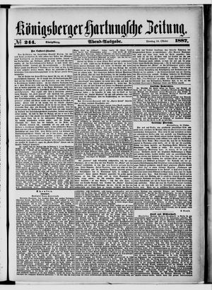 Königsberger Hartungsche Zeitung vom 18.10.1887
