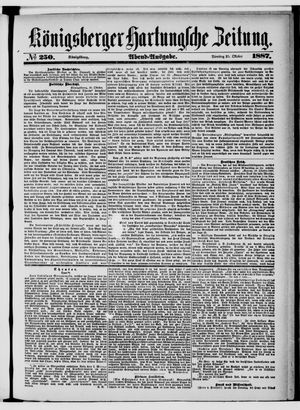 Königsberger Hartungsche Zeitung vom 25.10.1887