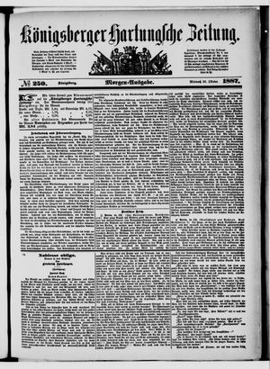 Königsberger Hartungsche Zeitung vom 26.10.1887