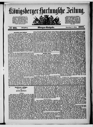 Königsberger Hartungsche Zeitung vom 27.10.1887