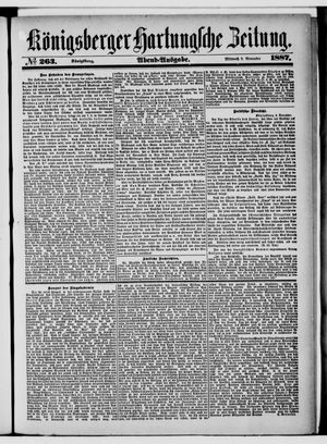 Königsberger Hartungsche Zeitung vom 09.11.1887