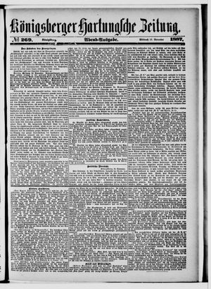 Königsberger Hartungsche Zeitung on Nov 16, 1887