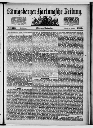Königsberger Hartungsche Zeitung vom 22.11.1887