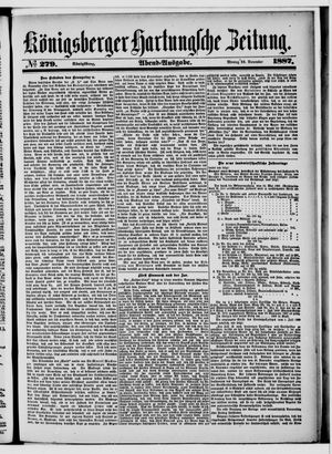 Königsberger Hartungsche Zeitung vom 28.11.1887