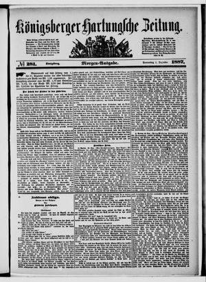 Königsberger Hartungsche Zeitung vom 01.12.1887