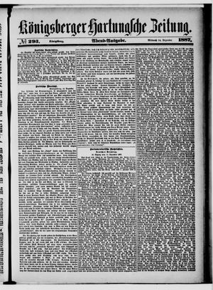 Königsberger Hartungsche Zeitung vom 14.12.1887