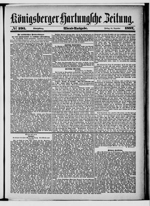 Königsberger Hartungsche Zeitung vom 16.12.1887