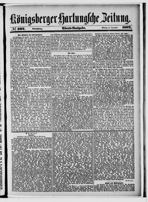 Königsberger Hartungsche Zeitung vom 19.12.1887
