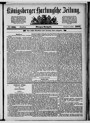 Königsberger Hartungsche Zeitung vom 25.12.1887