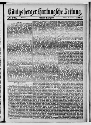 Königsberger Hartungsche Zeitung vom 28.12.1887