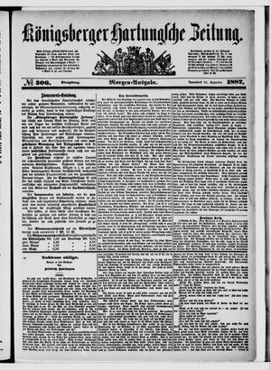 Königsberger Hartungsche Zeitung vom 31.12.1887