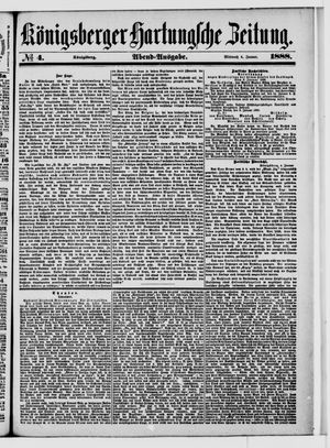 Königsberger Hartungsche Zeitung vom 04.01.1888