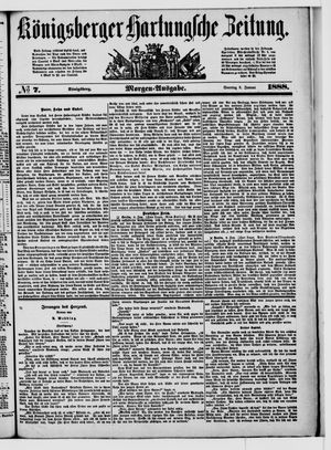 Königsberger Hartungsche Zeitung vom 08.01.1888