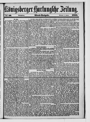 Königsberger Hartungsche Zeitung vom 11.01.1888