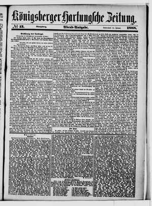 Königsberger Hartungsche Zeitung vom 14.01.1888