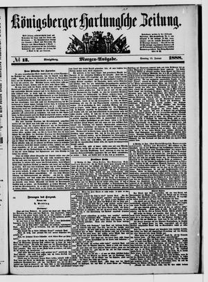 Königsberger Hartungsche Zeitung vom 15.01.1888