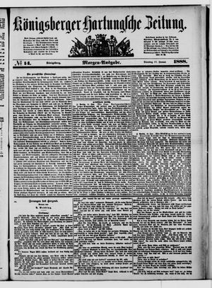 Königsberger Hartungsche Zeitung vom 17.01.1888