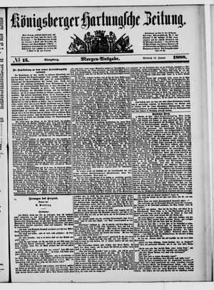 Königsberger Hartungsche Zeitung vom 18.01.1888
