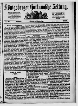 Königsberger Hartungsche Zeitung vom 20.01.1888