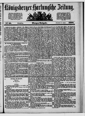 Königsberger Hartungsche Zeitung vom 21.01.1888