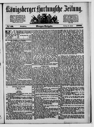 Königsberger Hartungsche Zeitung vom 22.01.1888