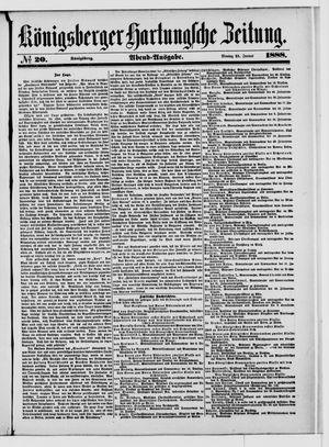 Königsberger Hartungsche Zeitung vom 23.01.1888