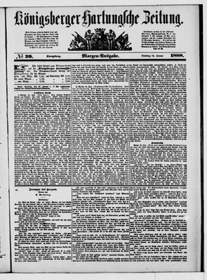 Königsberger Hartungsche Zeitung vom 24.01.1888