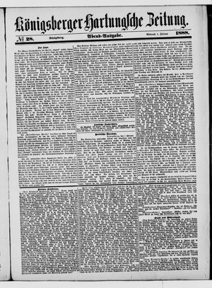Königsberger Hartungsche Zeitung vom 01.02.1888