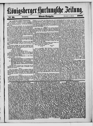 Königsberger Hartungsche Zeitung vom 04.02.1888