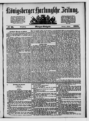 Königsberger Hartungsche Zeitung vom 05.02.1888