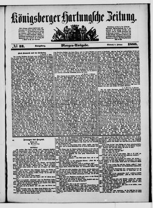 Königsberger Hartungsche Zeitung vom 08.02.1888